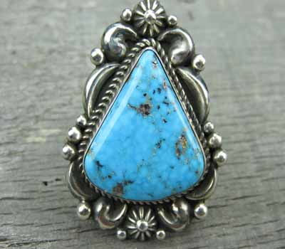 Native American Kingman Turquoise Ring - Albert Jake